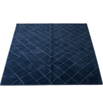 Field Bend Rectangular Area Rug - Navy