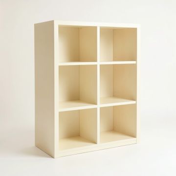 Willow Crest Freestanding Bookcase - Cream (synthetic illustration; no displayed measurements)
