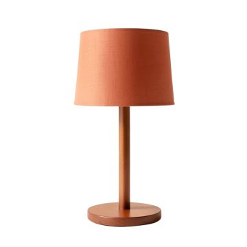 Maple Bluff Table Lamp With A Plain Fabric Shade - Terracotta