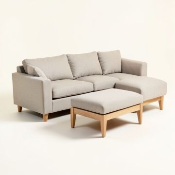 Calio 112 '' Wide Sofa & Chaise With Ottoman (synthetic illustration; no displayed measurements)