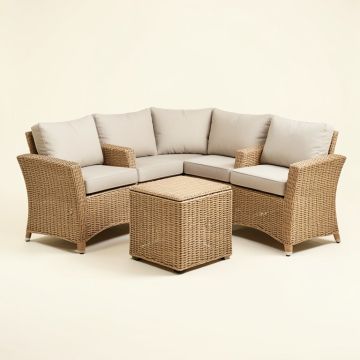 Mclouth Outdoor Furniture 3 Piece Rattan Seating Group With Cushions (synthetic illustration; no displayed measurements)