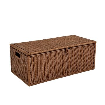 Outdoor 60 Gallon Wicker Storage Bench