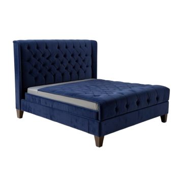Jennie Solid Wood Tufted Upholstered Low Profile Platform Bed
