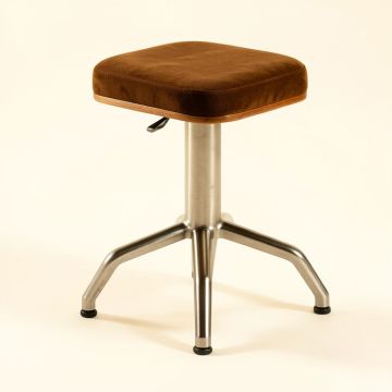 Abrams Gold Brown Adjustable Height Bar Stool (synthetic illustration; no displayed measurements)