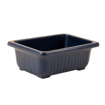 Linden Branch Empty Railing Planter With Integral Brackets - Navy