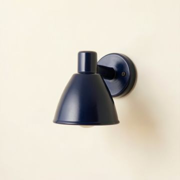 River Brook Wall Sconce Mounted On A Plain Wall - Navy (synthetic illustration; no displayed measurements)