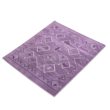 Delcastillo Geometric Purple Area Rug