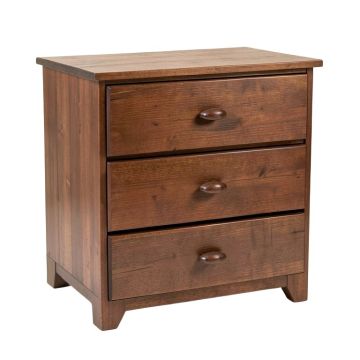 Dorinda Groove Handle Wood 3 Drawer Chest