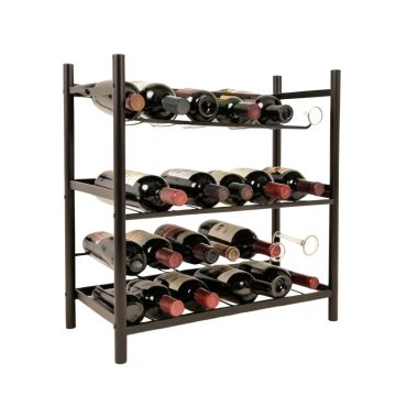 Floyd 24 Bottle Floor Wine Bottle And Glass Rack