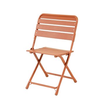 Linden Crest Folding Outdoor Chair - Terracotta