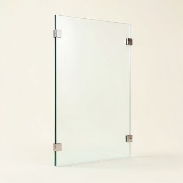 36.5 '' X 78 '' Frameless Fixed Glass Panel (synthetic illustration; no displayed measurements)