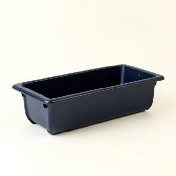 Cove Crossing Empty Railing Planter With Integral Brackets - Navy (synthetic illustration; no displayed measurements)