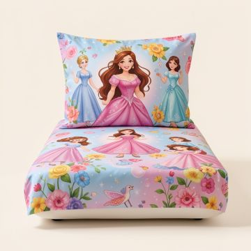 Disney Princess Kids Pillowcase Standard Size - 20 '' X 30 '' [ 1 Piece Pillowcase Only ] (synthetic illustration; no displayed measurements)