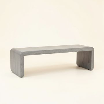 Pine Edge Indoor Bench - Gray (synthetic illustration; no displayed measurements)
