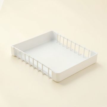 Maple Field Empty Under-Desk Cable Tray - White (synthetic illustration; no displayed measurements)