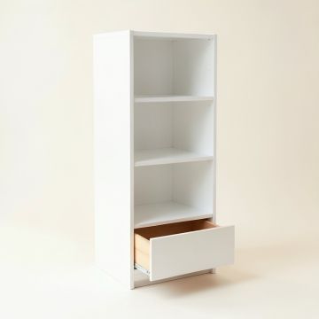 Ash Dale Narrow Cubby Tower - White (synthetic illustration; no displayed measurements)