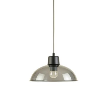 Alder Bend Pendant Light Suspended From One Plain Cable - Gray