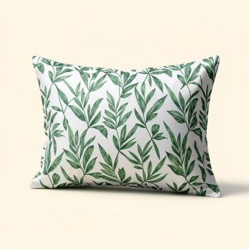 Botanical Leaf Body Floral Pillow Case (synthetic illustration; no displayed measurements)