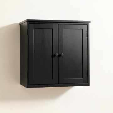 Cove Brook Wall-Mounted Laundry Cabinet - Black (synthetic illustration; no displayed measurements)