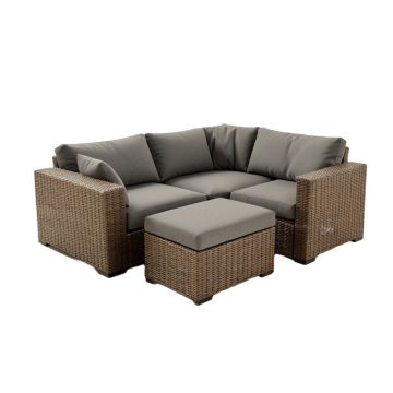 Cregan Outdoor Garden Patio Sectional With Cushions (synthetic illustration; no displayed measurements)