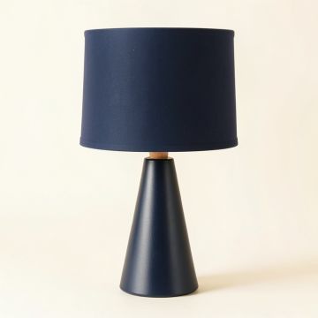 Shore Canyon Table Lamp With A Plain Fabric Shade - Navy (synthetic illustration; no displayed measurements)