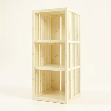Elm Crest Narrow Cubby Tower - Ivory (synthetic illustration; no displayed measurements)