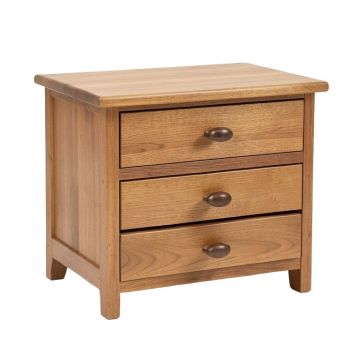 Zolia Solid Wood 3 Drawer End Table
