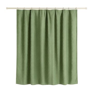 Glen Bluff Shower Curtain Hanging Flat From A Plain Rod - Green