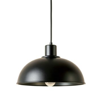 Lake Canyon Pendant Light Suspended From One Plain Cable - Black