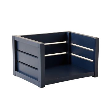 Dawn Bend Empty Furniture-Style Pet Crate - Navy