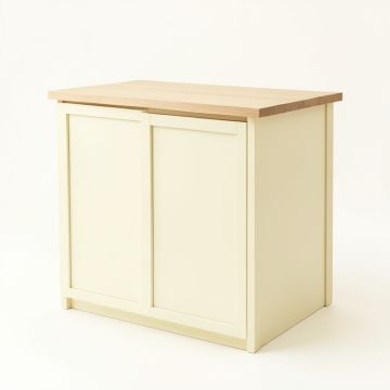 Ridge Bend Freestanding Laundry Folding Counter - Cream (synthetic illustration; no displayed measurements)