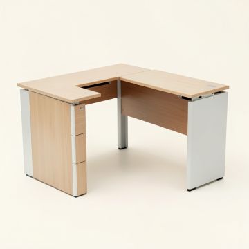 Reversible L-Shape Desk And Chair Set (synthetic illustration; no displayed measurements)