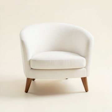 Alder Canyon Upholstered Armchair - White (synthetic illustration; no displayed measurements)
