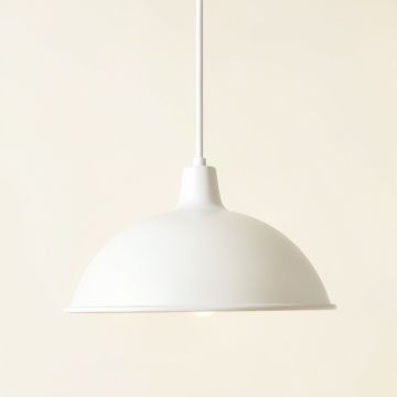 Shore Crest Pendant Light Suspended From One Plain Cable - White (synthetic illustration; no displayed measurements)