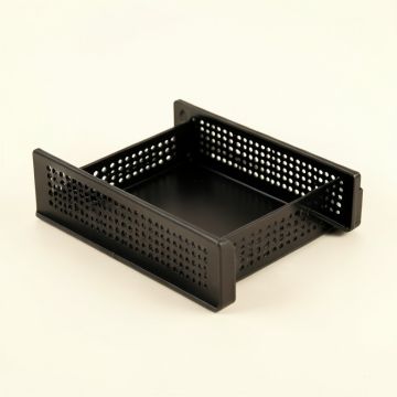 Maple Bridge Empty Under-Desk Cable Tray - Black (synthetic illustration; no displayed measurements)