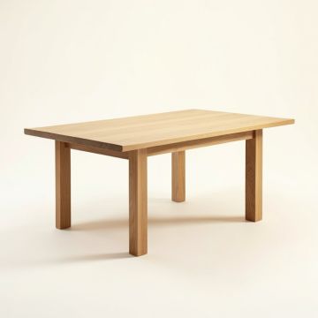 Campania Extendable Solid Oak Dining Table (synthetic illustration; no displayed measurements)