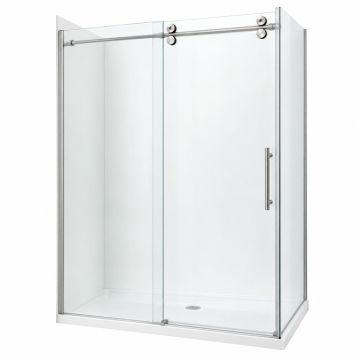 Elan 44-48 '' W X 74 '' H Single Sliding Frameless Shower Door With Rollerdisk™ Technology