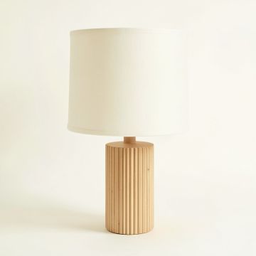 Brook Brook Table Lamp With A Plain Fabric Shade - Ivory (synthetic illustration; no displayed measurements)