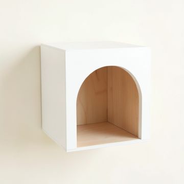 Spruce Brook Wall-Mounted Cat Perch - White (synthetic illustration; no displayed measurements)