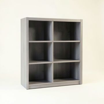 Vale Arc Freestanding Bookcase - Gray (synthetic illustration; no displayed measurements)