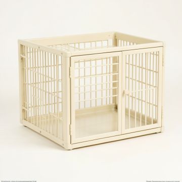Maple Brook Empty Furniture-Style Pet Crate - Ivory (synthetic illustration; no displayed measurements)