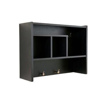 Clay Crossing Wall-Mounted Entryway Organizer Shelf - Black