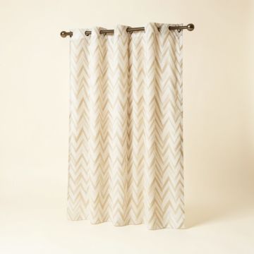 Holiday Chevron Sheer Rod Pocket Single Curtain Panel (synthetic illustration; no displayed measurements)