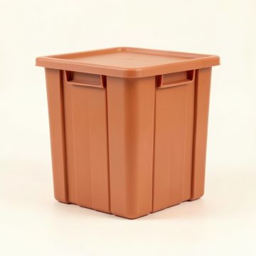 Stone Crest Closed Outdoor Storage Box - Terracotta (synthetic illustration; no displayed measurements)