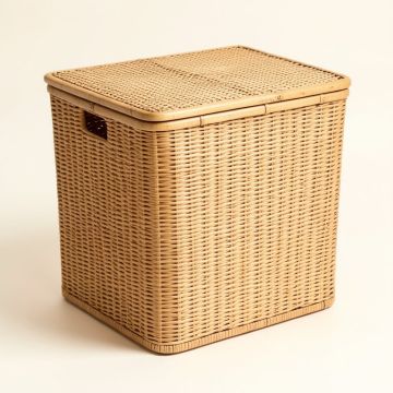 Bamboo Laundry Hamper (synthetic illustration; no displayed measurements)