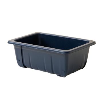 Willow Crest Empty Railing Planter With Integral Brackets - Navy