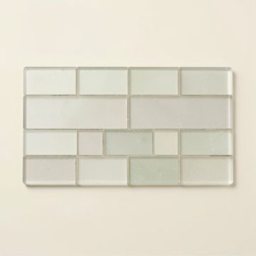 Myst Random Sized Glass Brick Joint Mosaic Tile (synthetic illustration; no displayed measurements)