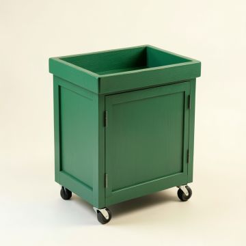 Rowan Crest Empty Rolling Workshop Cart - Green (synthetic illustration; no displayed measurements)