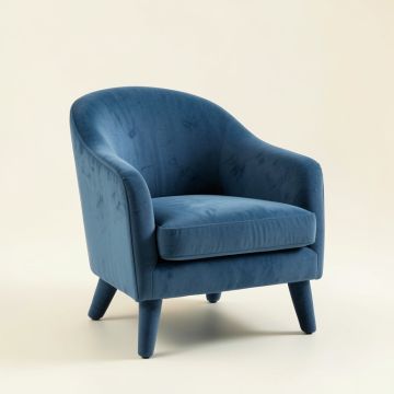 River Edge Upholstered Armchair - Blue (synthetic illustration; no displayed measurements)