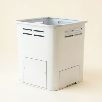 Wren Crest Closed Garden Compost Bin - White (synthetic illustration; no displayed measurements)